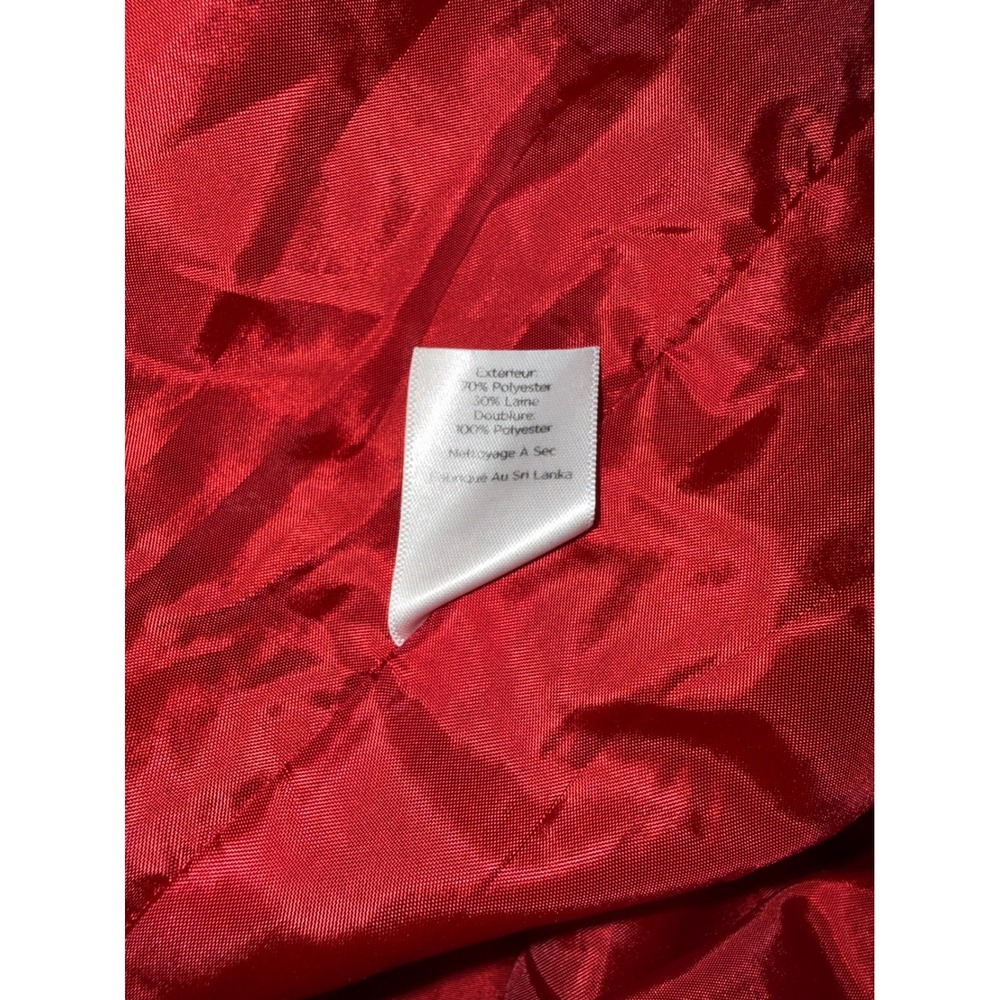 Talbots Woman Red Plaid Wool Blend Mini Skirt Size 14W Tartan Holiday LK4974 - Picture 4 of 7